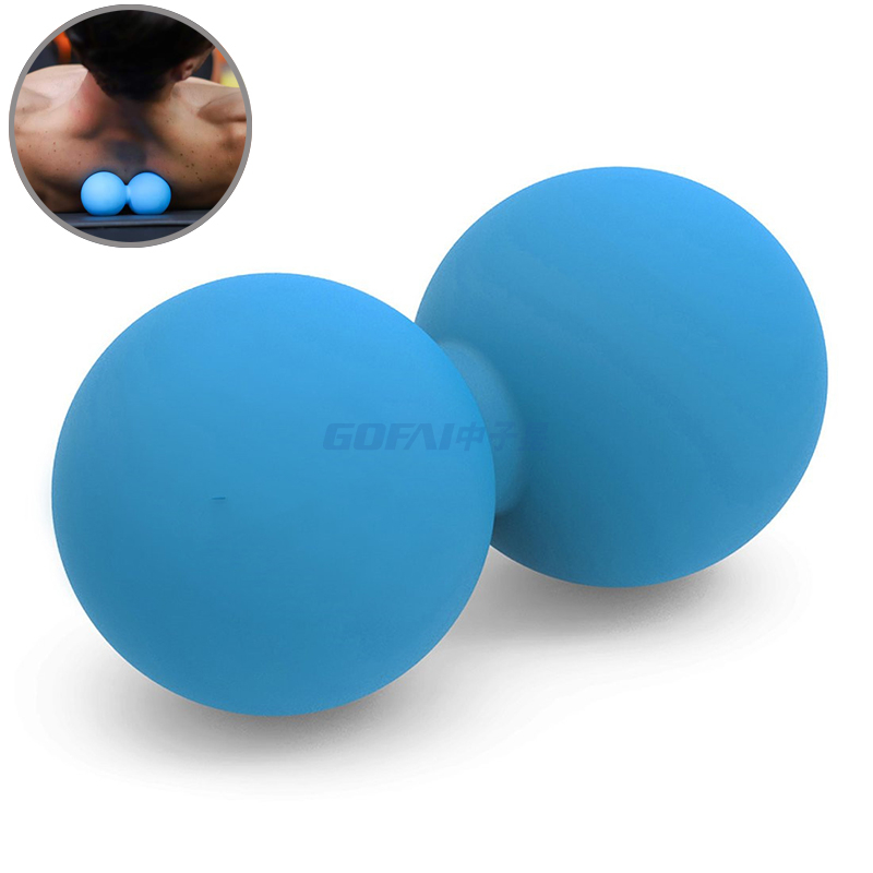Doppelter Lacrosse-Silikon-Erdnuss-Massageball für die Physiotherapie