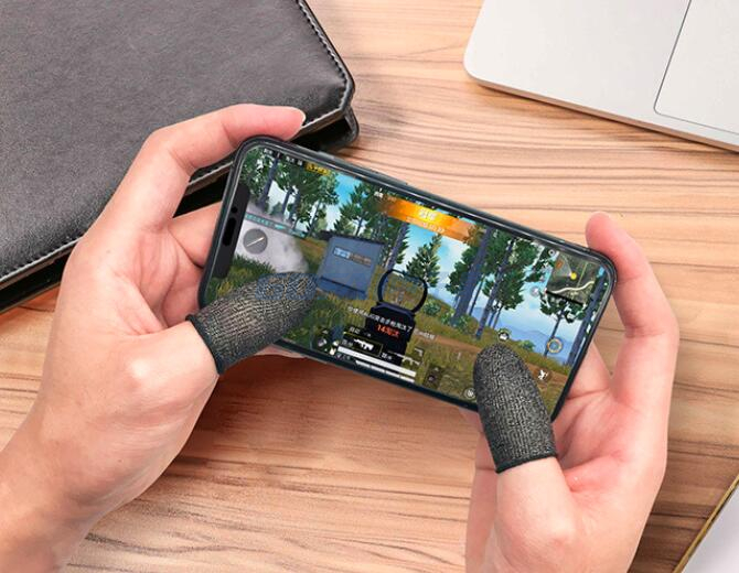 V2 Mobiltelefon Gaming Schweißdicht Fingerabdeckung Fingertip-Spiel Nicht-Schlupf-Touchscreen Daumen Fingerspitzen-Ärmel