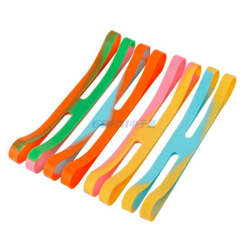 Benutzerdefiniertes Logo-Produkt heißes Großhandel Silikon H-förmiges Gummiband langlebige Farbfarbbündelbündelbücher