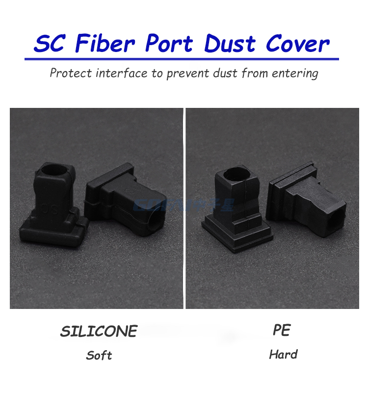 Hochwertiger Silikon SFP SC Fiber Optical Port Protector Cover Staubstecker
